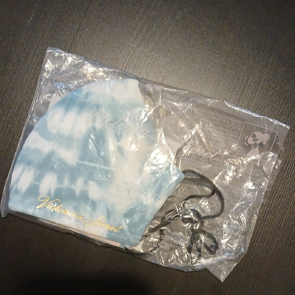 Victoria's Secret Blue and White Tie-Dye Mask